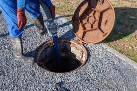 Open sewer cleanout access for sewer line cleaning