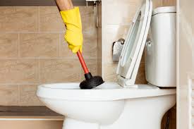 Toilet unclogging with plunger